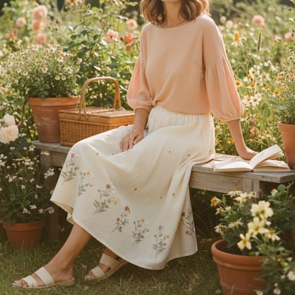 CALYPSO ST BARTH Womens XS Linen Puff 1/2 Sleeve Lightweight Minimalist Sweater